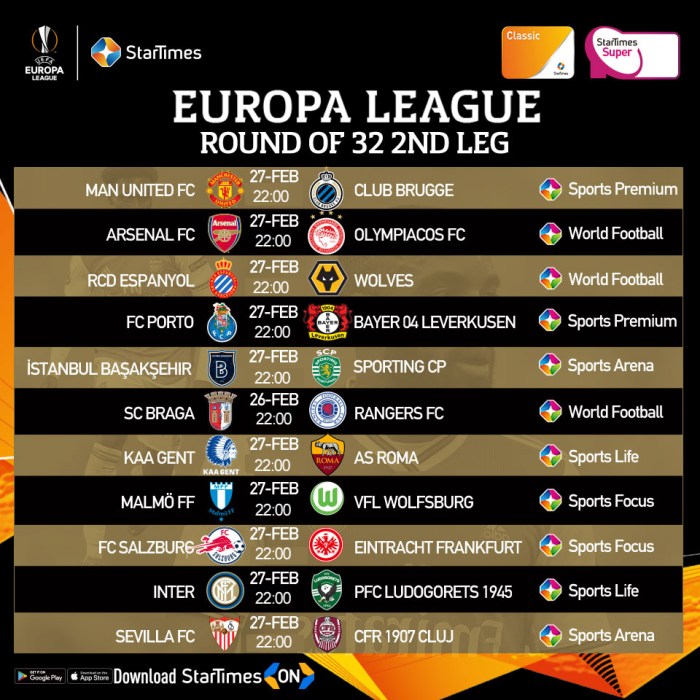 Jadwal Pertandingan Liga Europa Pekan Ini